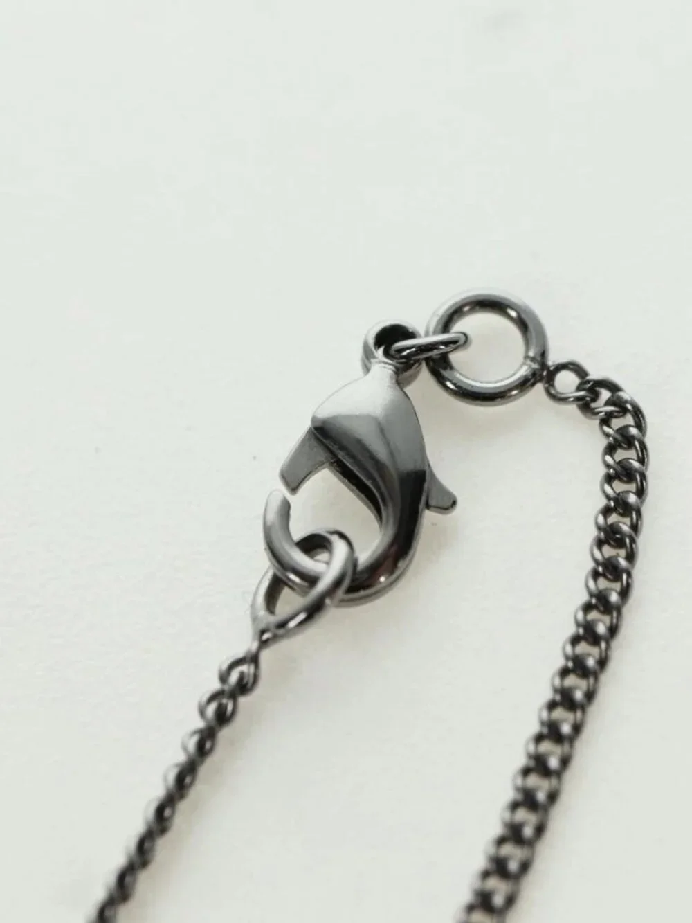 CHANEL COCO Mark Necklace metal Silver CC Auth 175104M